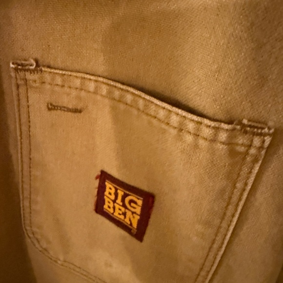 Men's Tan Canvas Jacket with Corduroy Collar - Picture 2 of 3